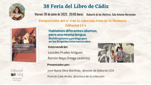 Presentació del llibre sobre Multilingüisme i Brigades Internacionals a la Feria del libro de Cádiz