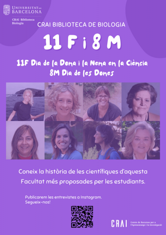 El CRAI Biblioteca de Biologia prepara activitats relacionades amb l'11F i el 8M