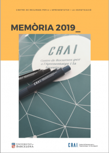 Publicada la Memòria d'Activitats 2019 del CRAI de la Universitat de Barcelona