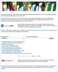 BIbliografia recomanada del Web del CRAI