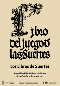 Exposició sobre Los libros de suertes al CRAI Biblioteca de Lletres