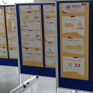 Exposició sobre l'impacte dels butlletins de notícies Tellus i Nereus a la Facultat de Ciències de la Terra