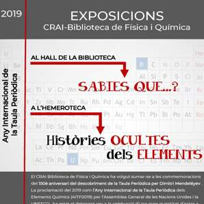 Històries ocultes dels elements. Exposició al CRAI Biblioteca de Física i Química