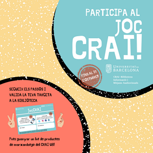 El CRAI Biblioteca d'Informació i Mitjans Audiovisuals recupera el JocCRAI per començar el nou curs amb bon peu