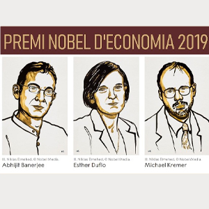 Premi Nobel d'Economia 2019. Exposició al CRAI Biblioteca d'Economia i Empres