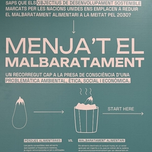 Menja't el malbaratament: exposició sobre malbaratament alimentari al CRAI Biblioteca del Campus Bellvitge