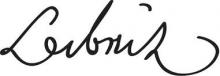 Gottfried Leibnitz signature.