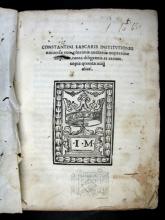 Lascaris, Constantino, 1434-ca. 1501. Institutiones