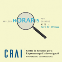 Horaris dels CRAI Biblioteques en el període d'examens de maig i juny de 2017