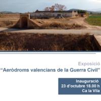 Exposició Aeròdroms valencians durant la Guerra Civil espanyola amb la col·laboració del CRAI Biblioteca del Pavelló de la República