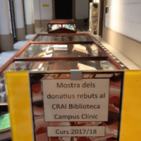 Visiteu la mostra de donatius rebuts al CRAI Biblioteca del Campus Clínic