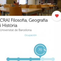 El CRAI Biblioteca de Filosofia Geografia i Història a l’aplicació Affluences