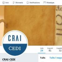 Nou compte de Twitter al CRAI de la UB: @CRAI_CEDI