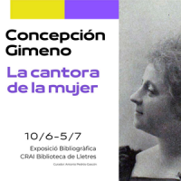L'exposició itinerant "Concepción Gimeno: la cantora de la mujer" al CRAI Biblioteca de Lletres