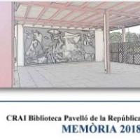 Publicada la Memòria 2018 del CRAI Biblioteca del Pavelló de la República