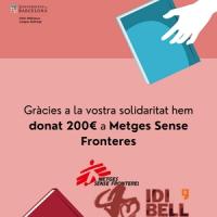 Donació a Metges Sense Fronteres amb aportacions dels usuaris del CRAI Biblioteca del Campus Bellvitge