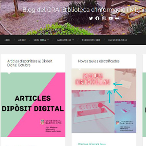 Nou Blog al CRAI : Blog del CRAI Biblioteca d'Informació i Mitjans Audiovisuals