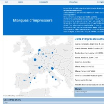 Nova visualització de la Base de dades Marques d'impressor del CRAI Biblioteca de Reserva