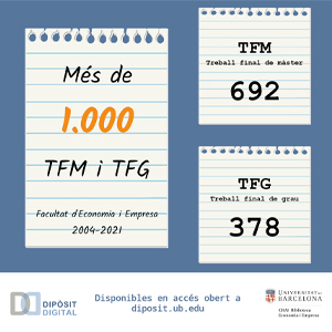 Més de 1000 registres de TFG i TFM del CRAI Biblioteca d'Economia i Empresa al Dipòsit Digital