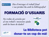 Sessions de formació al CRAI Biblioteca de Farmàcia sobre el gestor Mendeley