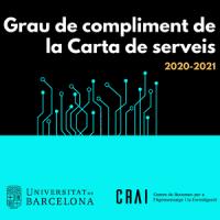 El CRAI de la UB publica el Grau de compliment de la Carta de serveis 2020-21