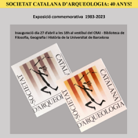 Exposició Societat Catalana d'Arqueologia: 40 anys! al CRAI Biblioteca de Filosofia, Geografia i Història