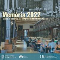 Publicada la Memòria d'activitats 2022 del CRAI de la UB