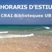 Horaris d'estiu dels CRAI Biblioteques de la UB