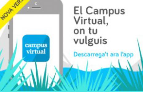 Disponible una nova versió de l’aplicació per a dispositius mòbils del Campus Virtual