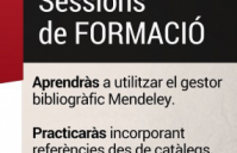 Gestor Mendeley. Sessions de formació al CRAI Biblioteca de Lletres