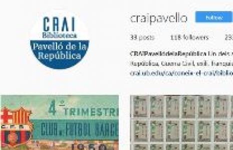 Compte d'Instagram al CRAI Biblioteca del Pavelló de la República