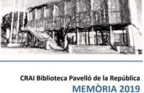 Publicada la Memòria anual 2019 del CRAI Biblioteca del Pavelló de la República