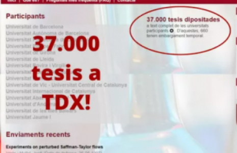 La Universitat de Barcelona introdueix la tesi número 37000 del repositori TDX 