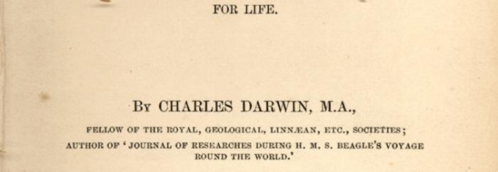 Portada de On the origin of species, 1859