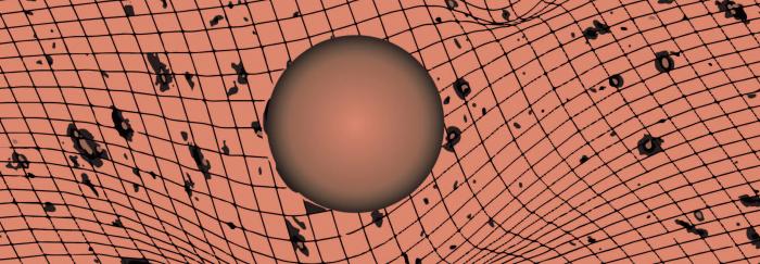 Trajectòria d'una partícula en l'espai temps deformat